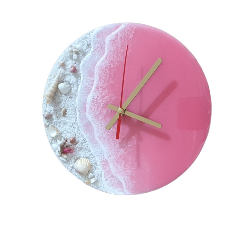 خرید ساعت رزینی رنگ صورتی طرح دریا