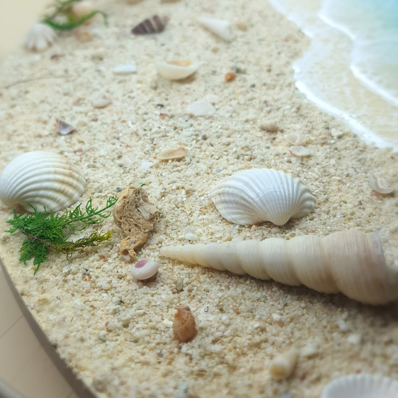 ساعت دیواری رزینی دریایی