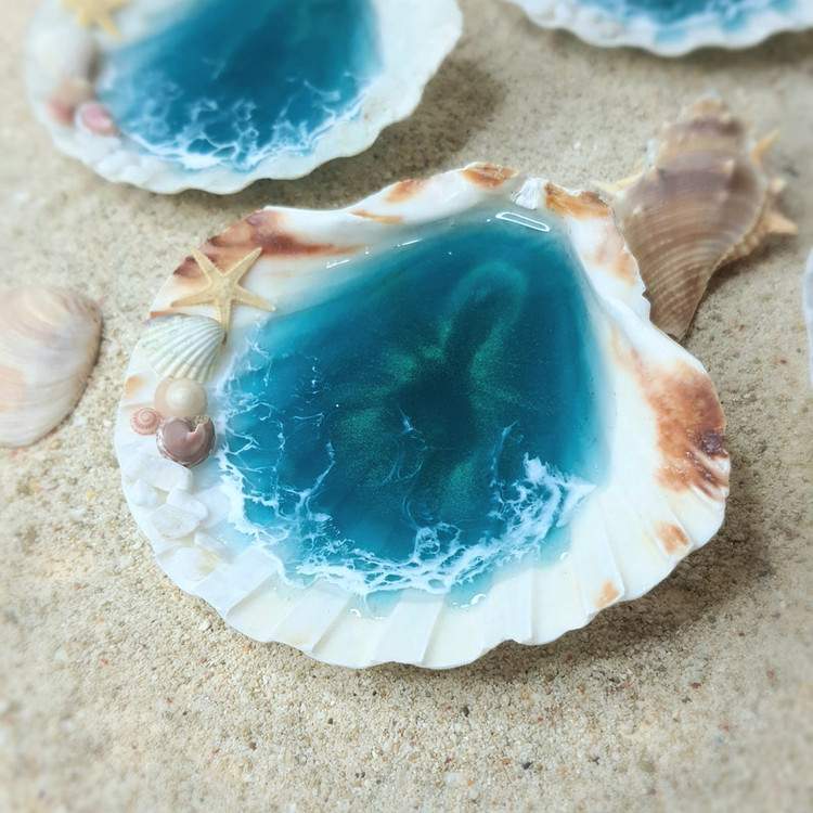 هفت سین صدفی رزینی طرح دریا و ساحل