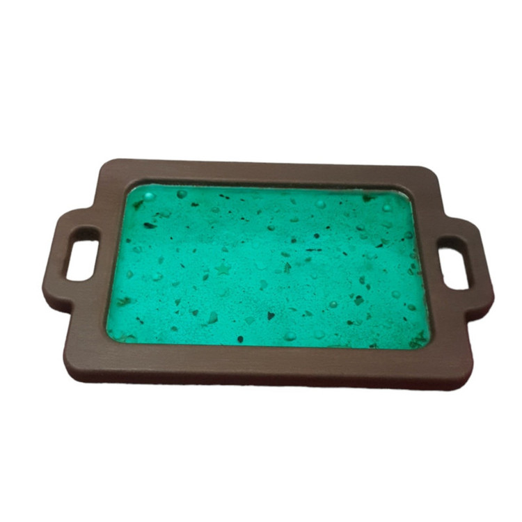 سینی چوبی رزینی طرح برکه