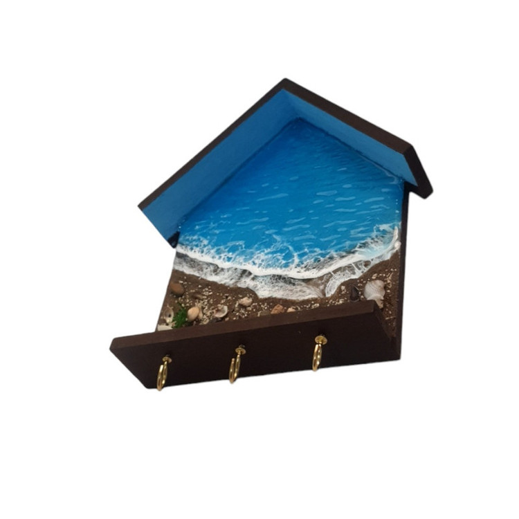 جاکلیدی دریایی دیواری طرح کلبه