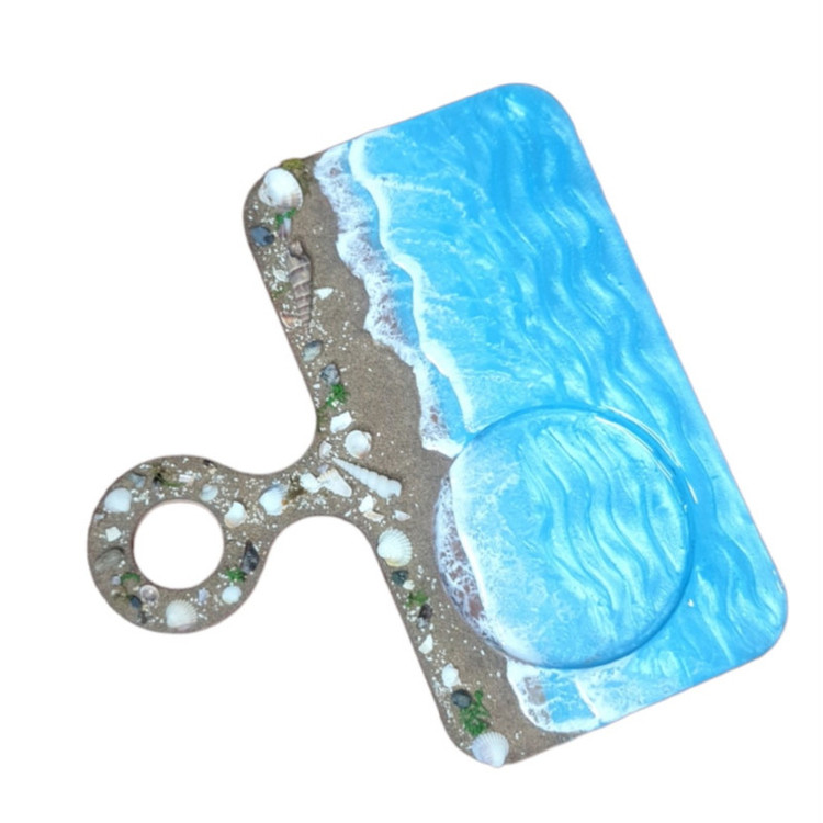 خرید زیرلیوانی چوبی رزینی دریایی