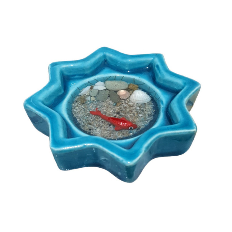 حوضچه ماهی رزینی سه بعدی سرامیکی