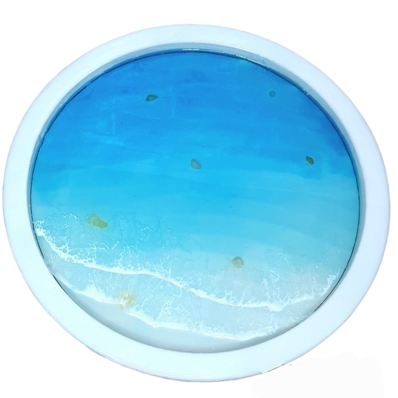 سینی دکوری و دستساز رزینی طرح دریا