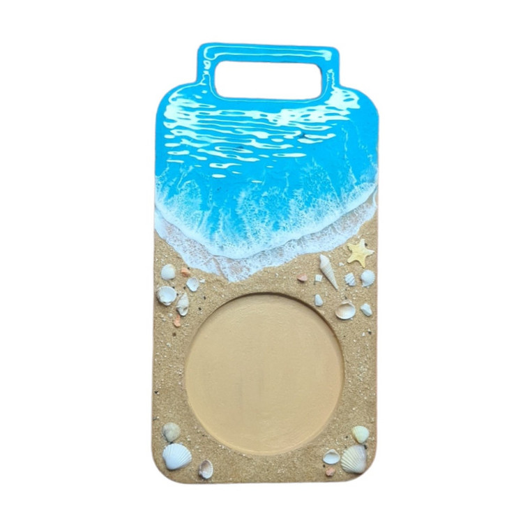 زیرلیوانی رزینی طرح ساحل و دریای مواج