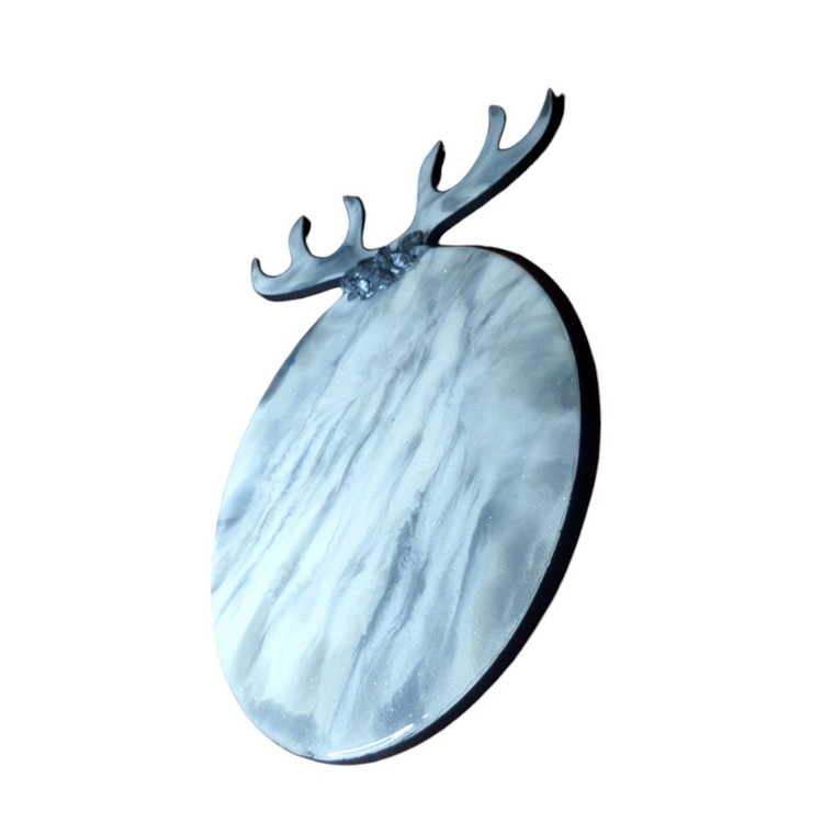 تخته سرو رزینی سفید طوسی طرح سنگ