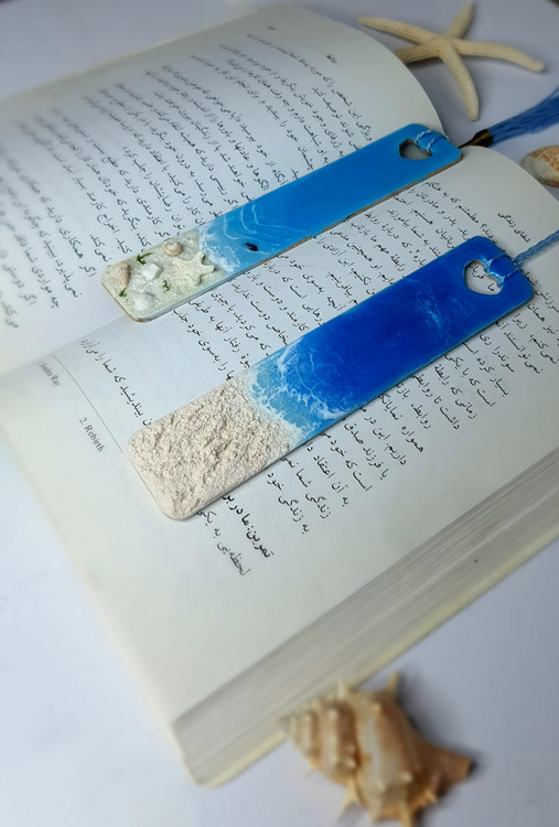 نشانگر کتاب رزینی آبی