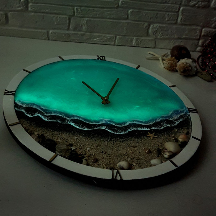 ساعت رزینی طرح دریا و ساحل